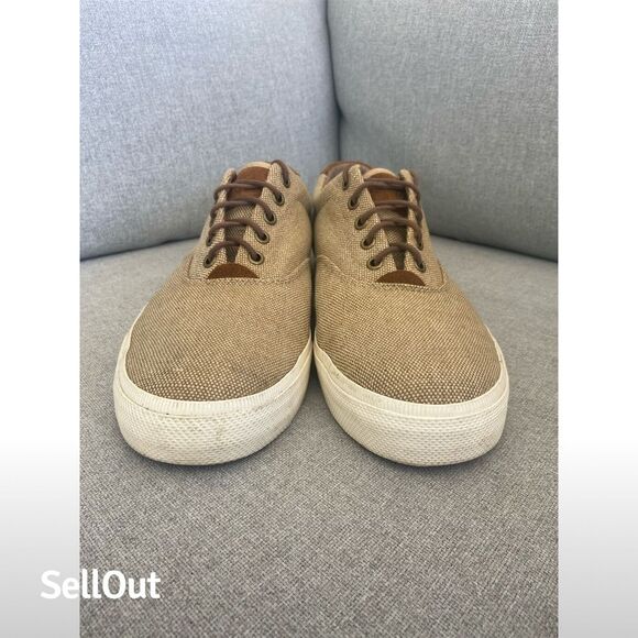 Polo Ralph Lauren Vaughn Men's Beige Sneakers Size 10 D Casual Shoes - Picture 7 of 9